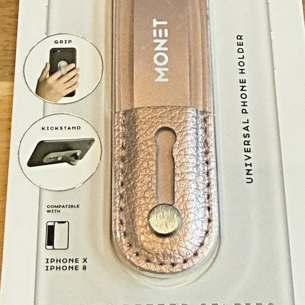 Set of 5 - Monet Strap Phone‎ Grip & Kickstand - Rose Gold / Pink